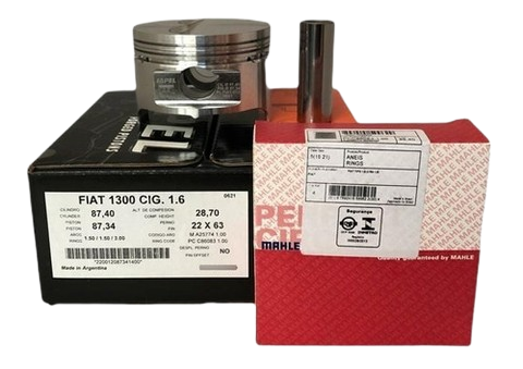 Kit Pistones Iapel Fiat 128/1300–1600cc (87–87.4 mm)